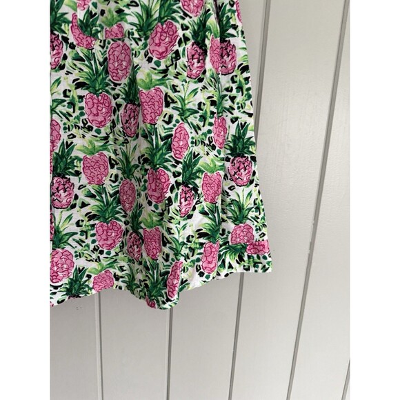 Charter Club Luxury Linen Button Front Shirt XL Pineapple Pink Green Print - Picture 2 of 8